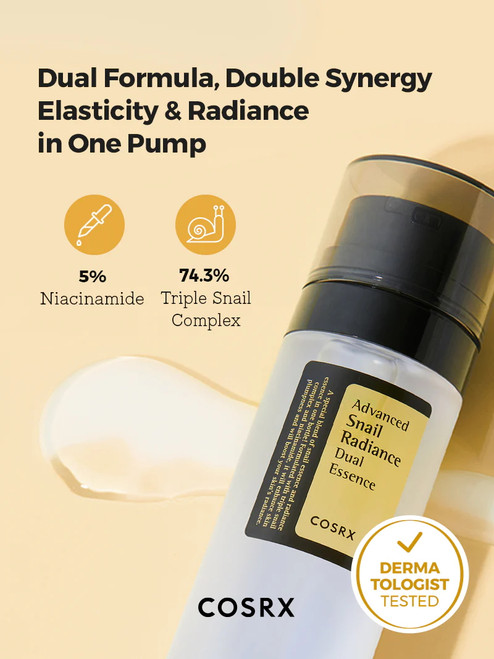 COSRX Advanced Snail Radiance Dual Essence sukinnaturals sukinnaturals.com.au